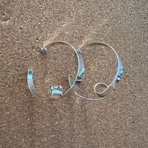 Silver hoop earrings